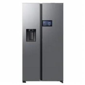 Frigorífico Americano Samsung RS90F64EDTEF, Side-by-Side, 621L, Inox, No Frost, AI Home con pantalla táctil de 9, Dispensador de agua y hielo