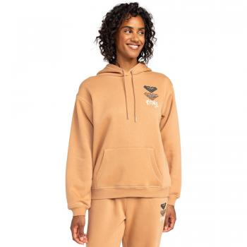 Sudadera con Capucha Surf Stoked Roxy para Mujer en Color Camel - Talla M