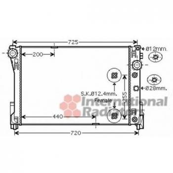 Radiador de refrigeración del motor Van Wezel para Mercedes C E - Clase + Kombi Coupe CLS GLK con enfriador de aceite 30002546