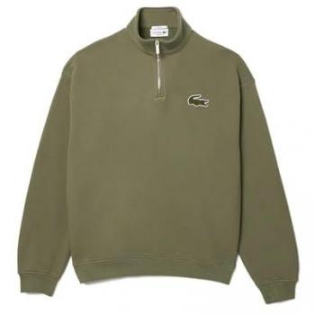 Lacoste Men's Half Zip Sweatshirt - Dark Green - Size S