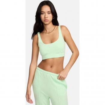 Nike Women's Chill Terry Sportswear Cropped Tank Top - Green, Size XS