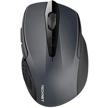 TECKNET Ratón Inalámbrico Bluetooth, Pro Wireless Mouse con Indicador de Batería, 5 Niveles dpi, 2600/2000/1600/1200/800 dpi, Óptico, 6 Botones, 24 Meses Duración de Batería