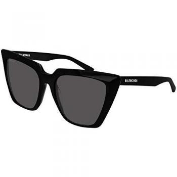 Balenciaga BB0046S Stylish Cat Eye Sunglasses, Black, Female, Size: 55 MM