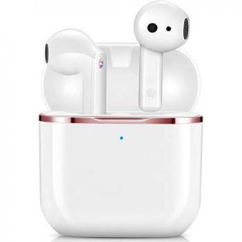yobola Auriculares Inalámbricos, Auriculares Bluetooth 5.1 HiFi Estéreo, Auriculares Inalambricos Bluetooth con Control Táctil, Micrófono Incorporado, IPX5, para Xiaomi Samsung iPhone Huawei