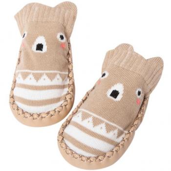 K-youth® Invierno Bebé Niñas Niños Indoor Zapatillas Piso Calcetines Patrón De Dibujos Animados Calcetines Zapatos Antideslizante Calcetines Botines