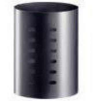 Artículo fumisteria para leña air system: elemento lineal areato h 300 mm, 180 mm, ø1 ø2 214 mm, acero pintado de color negro, con Juego de bridas 180 mm de diámetro.