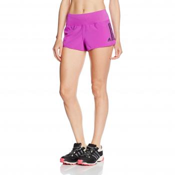 adidas Gym 3S - Short para mujer, color morado, talla L