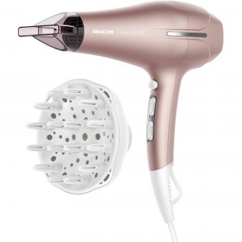 Fén SENCOR SHD 6800RG - 2300W, con difusor e ionizador, color rosa