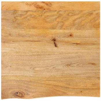 Tablero de sobremesa en madera maciza de mango con bordes vivos, dimensiones 40x40x2,5 cm