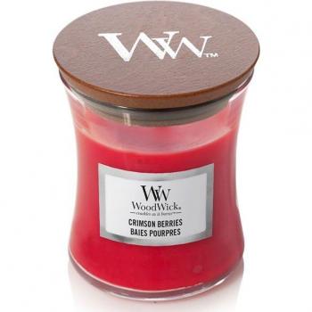 WoodWick Vela Perfumada Crimson Berries - Hourglass Pequeña, Fragancia para habitaciones, Mini Jar