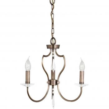 Lámpara colgante Pimlico, bronce oscuro, 3 bombillas E14