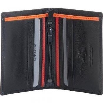 VISCONTI LUJO CUERO NEGRO BOND CARTERA BD14 NUEVO