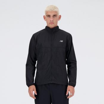 Chaqueta cortavientos de hombre NB Athletics Packable New Balance, color negro intenso, talla S