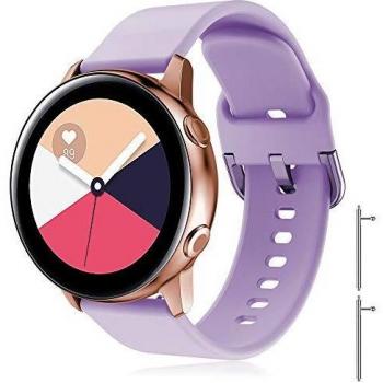 TOPsic Correa Galaxy Watch Active 2 40mm 44mm/Active/Galaxy Watch 42mm/Gear S2 Classic/Gear Sport/Vivomove/HR/Vivoactive 3/Forerunner 245/645, 20mm Silicona Banda de Reemplazo Pulsera