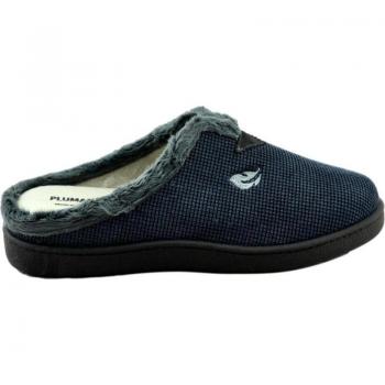 Zapatillas de casa para hombre Plumaflex color azul con plantilla transpirable y diseño muy cómodo