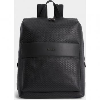 Calvin Klein Sleek Urban Traveler Backpack in Black - Black Polyester, Men's Backpack with Laptop Compartment, Size: ONE SIZE
