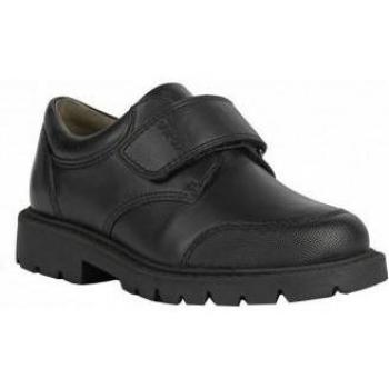 Geox Boys Shaylax Single Strap Leather School Shoes - Black - Size 10