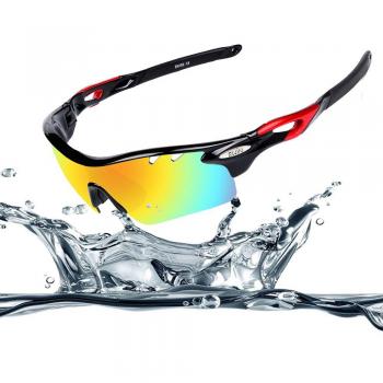 Ewin E11 Gafas de Sol de Deporte Polarizadas, 4 Lentes Intercambiables, TR90 Marco Irrompible, Antiniebla, Lentes Impermeables Gafas