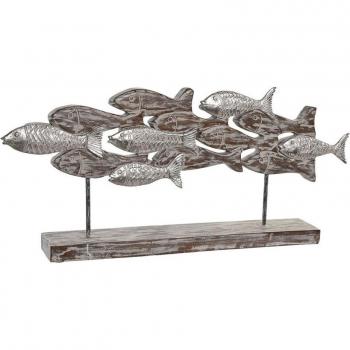 Figura Decorativa Mango Aluminio Espirales 68x9x30 cm