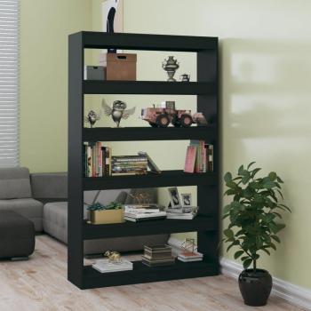 Estantería de libros/partición negra 100x30x166 cm