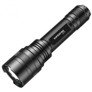 Superfire C8-H LED Flashlight, 950lm, USB Rechargeable