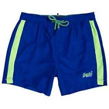 Superdry Beach Volley Swim Short Bañador para Hombre, Azul