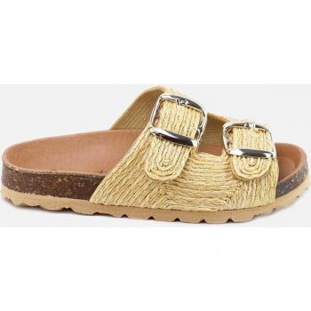 Sandalias de niña en ecopiel con hebillas Eli 1957 - Sandalias Bio Hebillas Rafia Papanatas
