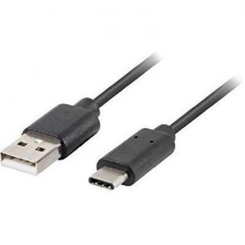 LANBERG CA-USBO-31CU-0010-BK Cable USB Conectores USB Tipo-C 3.1 Macho A USB Tipo-A 3.1 Macho Chapado EN Oro 1M Negro