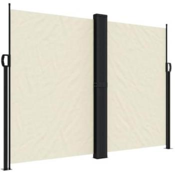 Toldo lateral retráctil crema 180x1000 cm, pantalla de privacidad, resistente al agua y rayos UV, ideal para jardín, patio o balcón