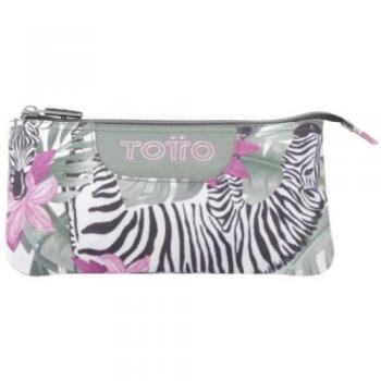 Estuche Escolar Tres Compartimentos Tropical Cebras - Tablero