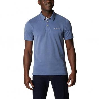 Polo Columbia Nelson Point para Hombre - Azul, Manga Corta, Elástico, Cómodo