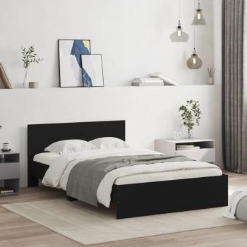 Cabecero con estructura de cama negro 135x190 cm Vidaxl