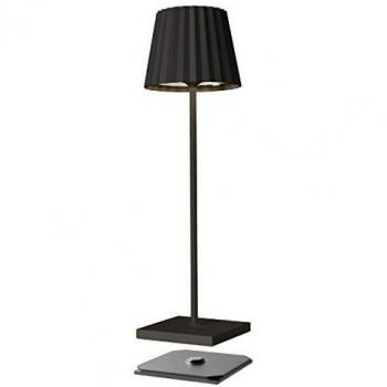Lámpara de Mesa LED Recargable Troll 2.0 - Aluminio Negro, IP54, 230lm, 38 cm