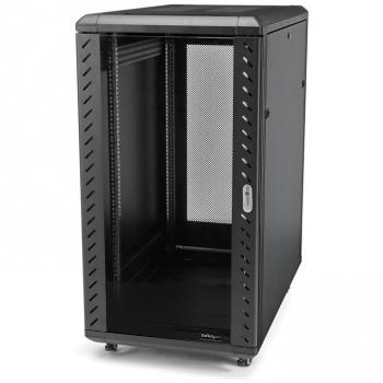 StarTech.com 4-Post 32U Server Rack Cabinet - Lockable 19 Data Rack Cabinet for Computer / AV / IT Equipment, Office / Home Network Rack with Casters & Adjustable Mounting Rails