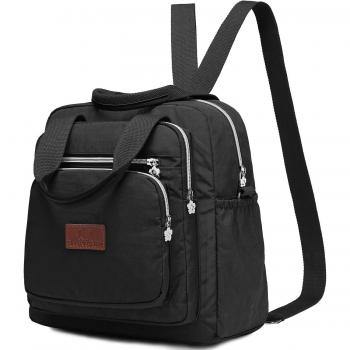 Travistar Bolsos Mochilas Mujer Casual Bandolera de Nylon Impermeable Bolso Mensajero al Hombro Bolsos Mochilas Escolares Niña Negro