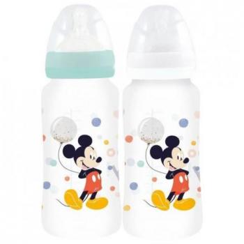 Set 2 Biberones Mickey 360 ml con Tetina de Silicona 3 Posiciones