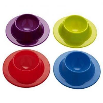 KitchenCraft Colourworks Set of 4 Silicone Egg Cups
