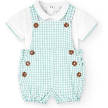 Conjunto de bebé niño Boboli de camiseta con cuello camisero y ranita de cuadros vichy