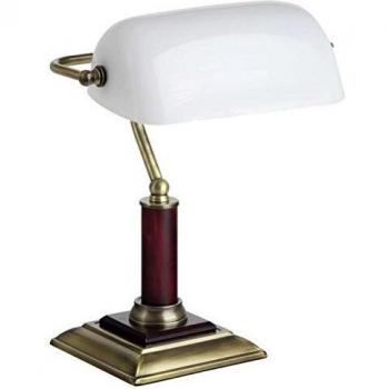 Lámpara de Mesa Bankir Antiguo en Latón E27 60W con Interruptor de Cable