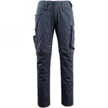 Pantalones de Trabajo Mascot Lemberg Talla C52, Cortos, Negro/Azul Marino
