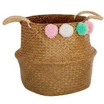 Cesta infantil pongotodo modelo pompones 34x28x34cm - ATMOSPHERA FOR KIDS