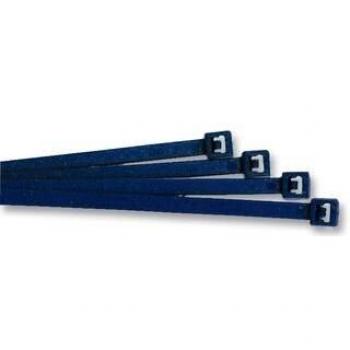 Bridas Detectables HellermannTyton MCT 120R, 380x7.6mm, Azul, Paquete de 100 unidades