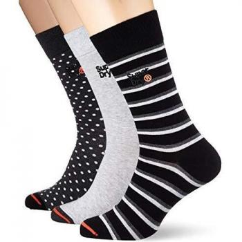 Superdry City Sock Triple Calcetines, Gris