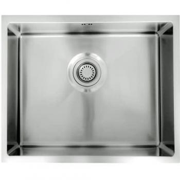 Fregadero Luisa de una cubeta 55x45 cm en acero inoxidable cepillado - Essebagno