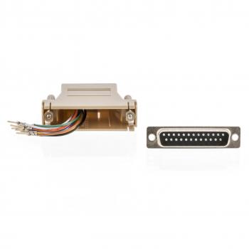 Adaptador serial Valueline SUB-D 25-PINS Hembra - RJ45 (8/8) Hembra Marfil