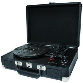 LogiLink ua0270 USB Tocadiscos en maletín de diseño negro