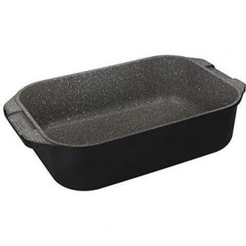 MasterClass Bandeja para Horno Grande con Asas de Aluminio Fundido, 41 x 26 cm - Negro