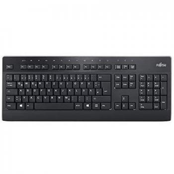 Teclado Fujitsu KB955 USB QWERTZ Alemán, Plojo, Negro