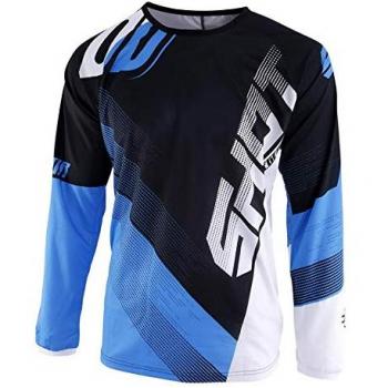 SHOT – Camiseta Kid Devo Ultimate, Negro/Cian, talla 6 – 7