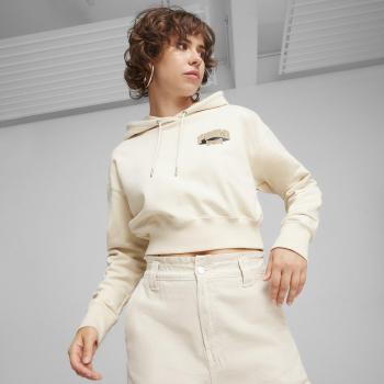 Sudadera de mujer Puma Team For The Fanbase Cropped Hoodie Tr Puma color amarillo
